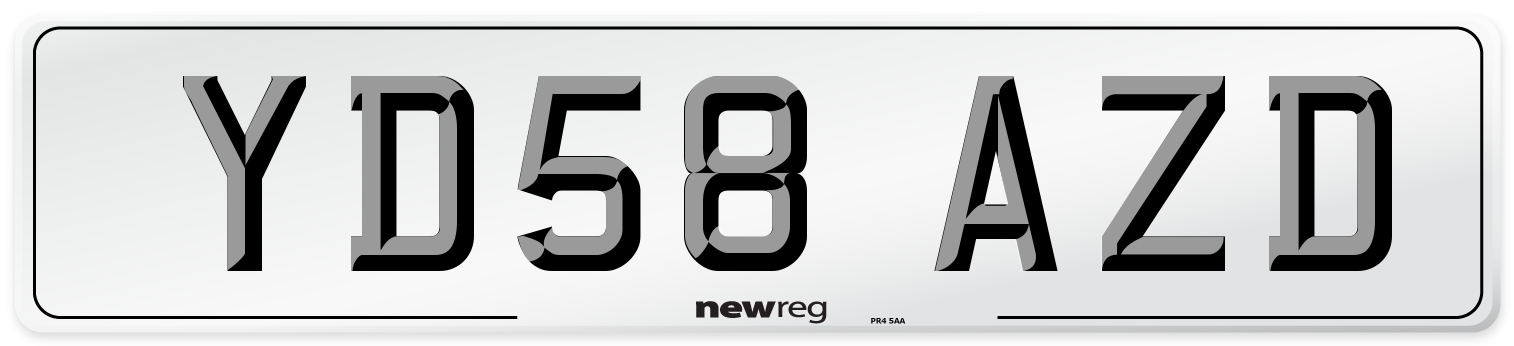 YD58 AZD Number Plate from New Reg